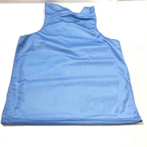 New Mens Reversible Basketball Mesh Tank Jersey Size L Blue White Shirt Athletic - Picture 2 of 6